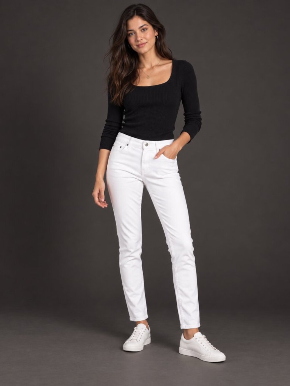 Gap 1969 White Mid Rise Best Girlfriend Jeans Size 24